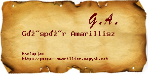 Gáspár Amarillisz névjegykártya